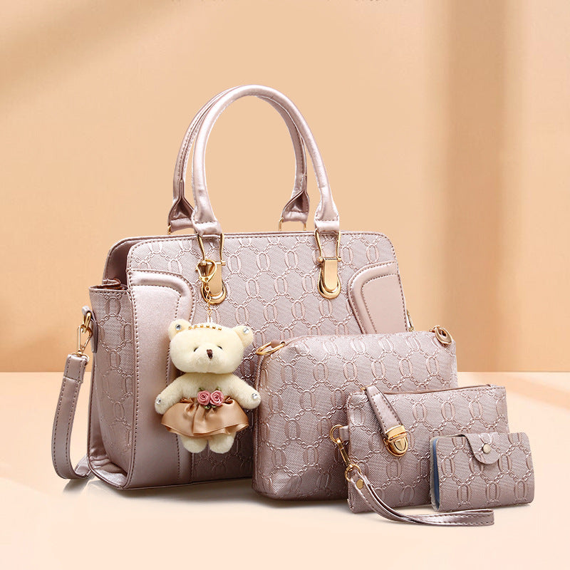 ZLLKL 2025Guangzhou women's bag new women's oblique span portable mother and child bag fashion bag four-piece wholesale-41 #