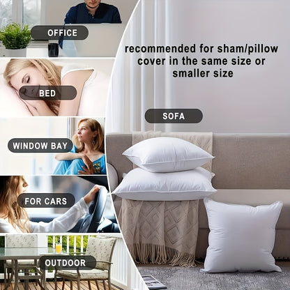 1/2/4pcs White Pillow Inserts, Sofa Pillow And Cushion, Dinning Chair Seat Cushion Office Living Room Seat Cushion For Room Decor Home Decor