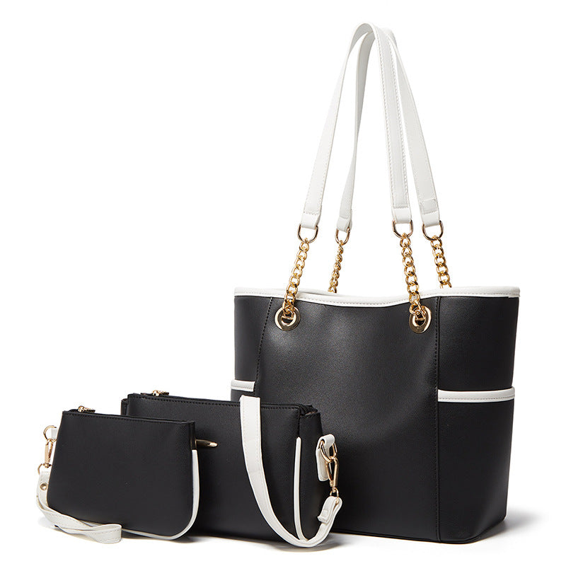 ZLLKL 2025Spring atmosphere women's bag simple women's handbag mother bag three-piece affordable soft leather shoulder messenger bag