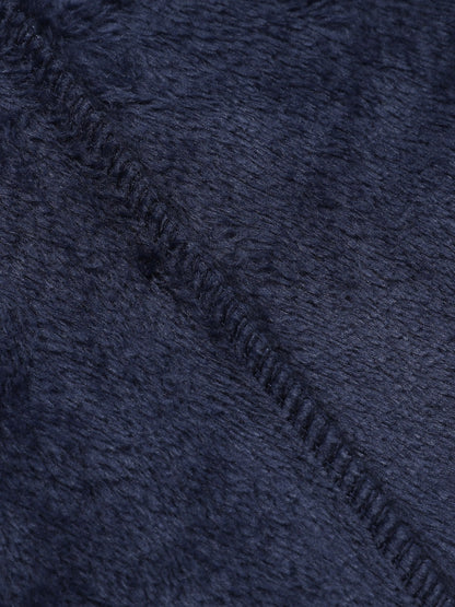SANQIANG Men's Navy Blue Shawl Collar Bathrobes