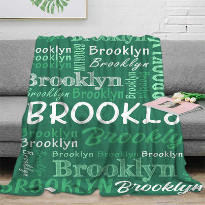 1pc Personalized Luxurious Flannel Blanket - Custom Name Design, Ultra-Soft & Cozy for All-Season Comfort - Perfect Gift for Adults, Ideal for Home, Picnic, and Travel Adventures