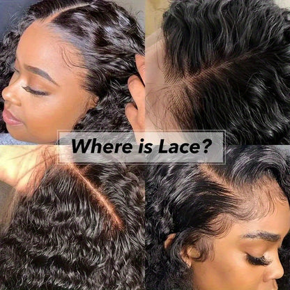 250% Density 28 Deep Curly Lace Front Wig - Pre-Plucked with Baby Hair, Natural Black Color, Kinky Curly Style, 13x6 Lace Area, Basics Style, Suitable for All Women