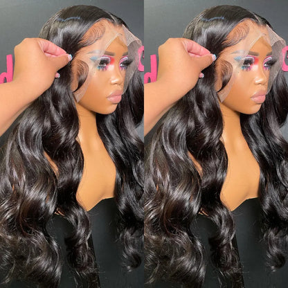 250 Density Highlight Body Wave Human Hair Wig Hd Transparent Lace Frontal Wigs for Women Honey Blonde Lace Front Wig Synthetic Preplucked