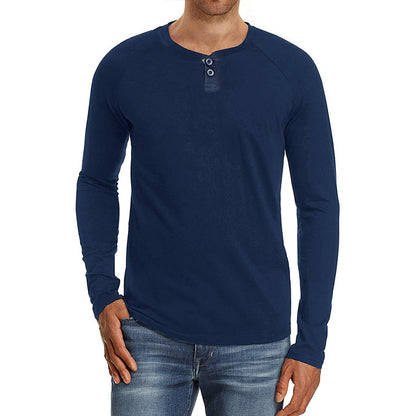 ZLLKL 2025 long-sleeved men's t-shirt  new Popular trade men's clothing bottoming shirt autumn and winter round neck t-shirt men's shirt