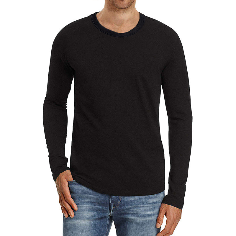 ZLLKL 2025 Hot trade clothing men's clothing wholesale  men's t New men's clothes short sleeves long sleeves round neck base