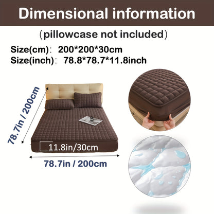 1pc Deluxe Hypoallergenic Mattress Protector - Deep Pocket, Quilted, Waterproof and Soft, for Comfortable Sleep in Bedroom or Guest Room