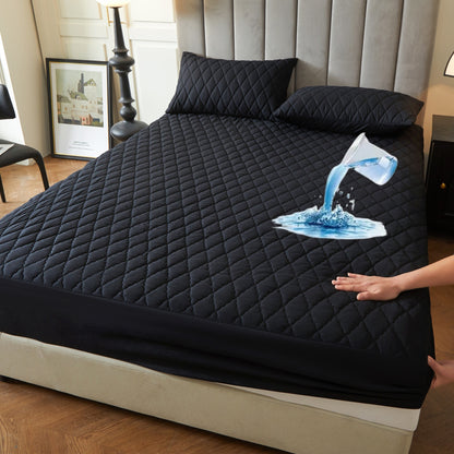1pc Solid Color Luxurious Mattress Protector - Waterproof, Soft & Cozy Cover - Non-slip All-inclusive Guest Room Bedding - Excludes Pillowcase & Pillow Insert