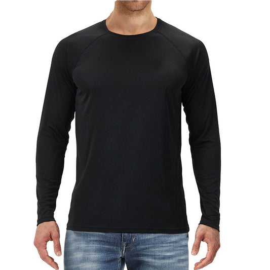 ZLLKL 2025 Cross-border men's long-sleeved loose sunscreen clothing UPF50  sunscreen clothing, surf clothing, large size quick-drying swimsuit