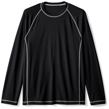 ZLLKL 2025 Cross-border men's long-sleeved loose sunscreen clothing UPF50  beach clothing sunscreen clothing men's surfing clothing large size swimsuit