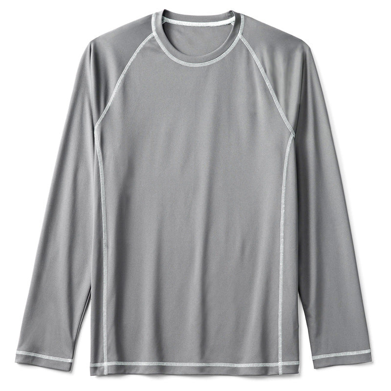 ZLLKL 2025 Cross-border men's long-sleeved loose sunscreen clothing UPF50  beach clothing sunscreen clothing men's surfing clothing large size swimsuit