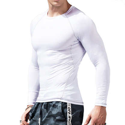 ZLLKL 2025 Sports men's quick-drying t-shirt,  popular tights, Popular trade elastic fitness clothes, compression long-sleeved quick-drying clothes.
