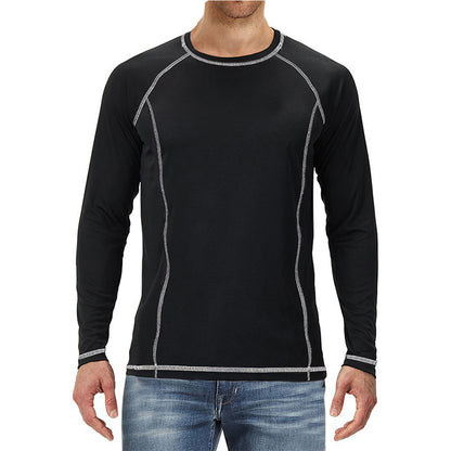 ZLLKL 2025 Cross-border men's long-sleeved loose sunscreen clothing UPF50  beach clothing sunscreen clothing men's surfing clothing large size swimsuit