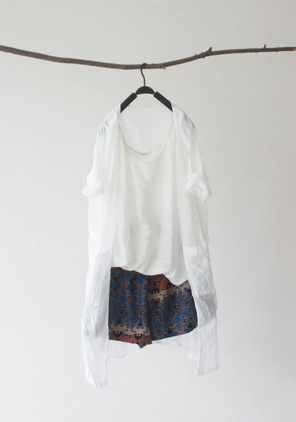 Special offer! cotton and linen totem printed shorts, retro trendy summer ethnic shorts k00