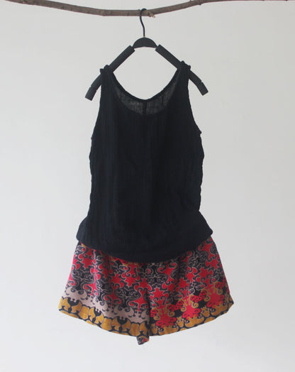Special offer! cotton and linen totem printed shorts, retro trendy summer ethnic shorts k00