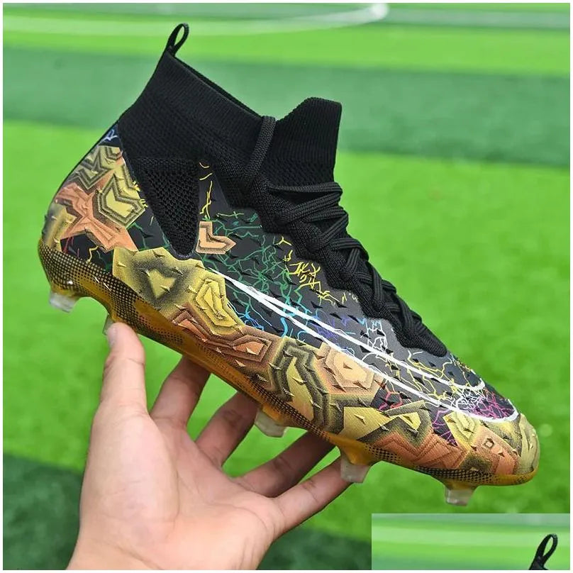 Soccer Shoes Fg/Tf Men Football Boot Turf Training Futsal Hall Outdoor Childrens Boots For Kids Sneakers 240607 Drop Delivery Accessor Dhwla
