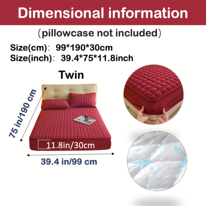 1pc Deluxe Hypoallergenic Mattress Protector - Deep Pocket, Quilted, Waterproof and Soft, for Comfortable Sleep in Bedroom or Guest Room
