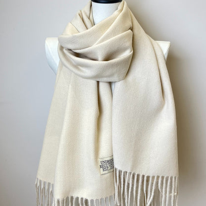 Double-Sided Two-Color Scarf - Soft, Warm, and Windproof Knitted Shawl for Unisex - Autumn Winter Coldproof Neck Guard with Tassel