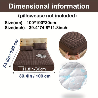 1pc Deluxe Hypoallergenic Mattress Protector - Deep Pocket, Quilted, Waterproof and Soft, for Comfortable Sleep in Bedroom or Guest Room