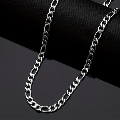 Y2K Inspired Unisex Stainless Steel Jewelry Set – Classic His & Hers Necklace and Bangle, Durable & Trendy