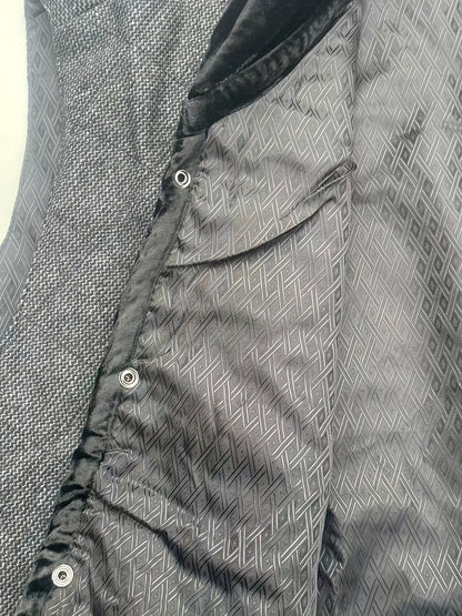 Men's Fleece-Blend Fleece Vest - Sleeveless, Stand Collar, Perfect for Parties & Weddings, PLUS SIZE