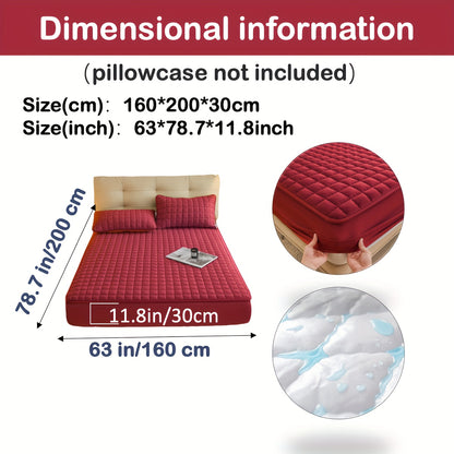 1pc Deluxe Hypoallergenic Mattress Protector - Deep Pocket, Quilted, Waterproof and Soft, for Comfortable Sleep in Bedroom or Guest Room