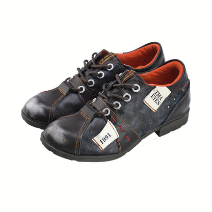 Women's Fashion Retro Trend Oxfords, Lace Up Comfortable And Versatile Shoes, Low Heel Casual Shoes
