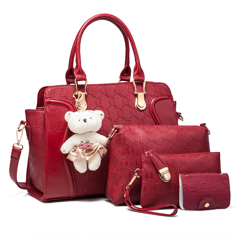 ZLLKL 2025Guangzhou women's bag new women's oblique span portable mother and child bag fashion bag four-piece wholesale-41 #