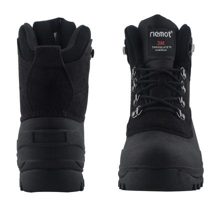 Men's Cozy Winter Snow Boots with Fluffy Warm Lining, Non-Slip Rubber Sole, Durable Fabric & Lace-Up Short Boot Design