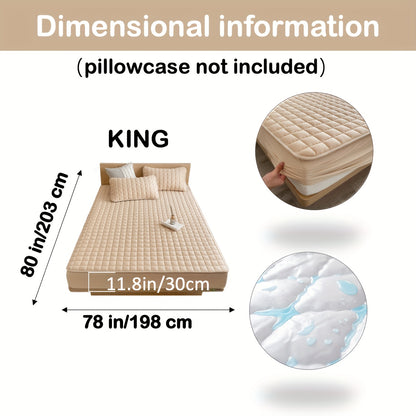 1pc Deluxe Hypoallergenic Mattress Protector - Deep Pocket, Quilted, Waterproof and Soft, for Comfortable Sleep in Bedroom or Guest Room