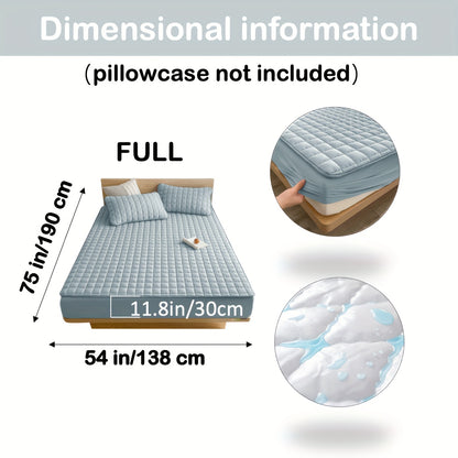 1pc Deluxe Hypoallergenic Mattress Protector - Deep Pocket, Quilted, Waterproof and Soft, for Comfortable Sleep in Bedroom or Guest Room