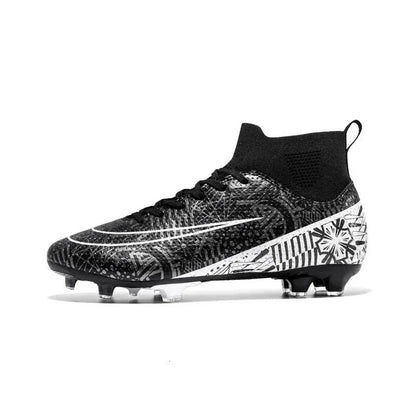 Soccer Shoes Mens Soft Tf/Fg Football Boots Breathable Non-Slip Grass Training Sneakers Cleats Outdoor High Top Sport Footwear 240607 Dhv6M