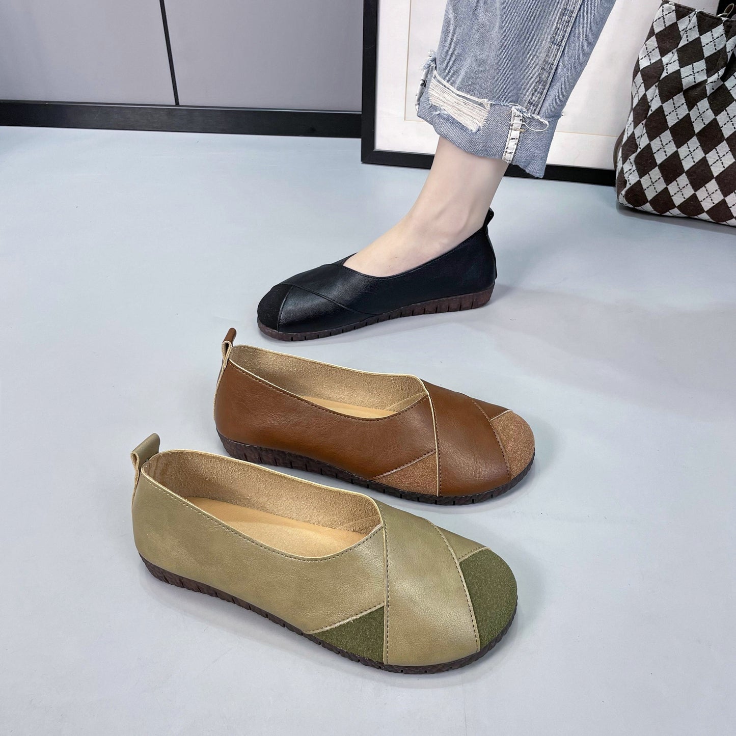 All-Day Comfort & Style: Women's Lightweight, Breathable Oxford Shoes - Non-Slip, Slip-On, Perfect for Spring