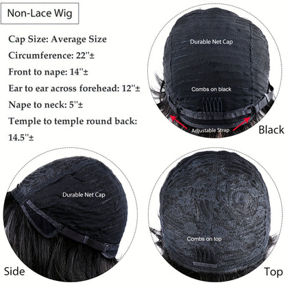 Pixie Cut Wig For Women Human Hair 1B/4/27 Short Wigs With Bangs Pixie HairCut Wig For Women Hair Replacement Wig None Lace Front Wig Layered Colored Full Machine Made Wig Glueless Short Wigs For Women 150%