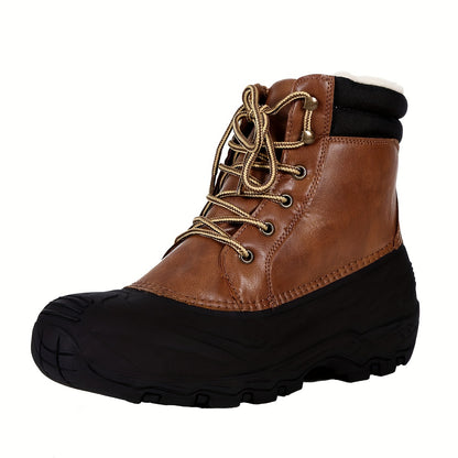 Mens Insulated High Top Snow Boots - Timeless Fashion, Warmth, and Traction for Winter Outdoor Adventures, Hiking, and Trekking - Ultra-Soft, Breathable, and Slip-Resistant Winter Essential