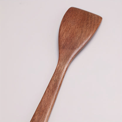 1pc Premium Wooden Solid Spatula - Ergonomic Non-Stick Turner for Easy Cooking, Durable Kitchen Utensil, Essential for Apartments, College Dorms, and Home Cooking - Perfect for Pancakes, Eggs, and Delicate Foods