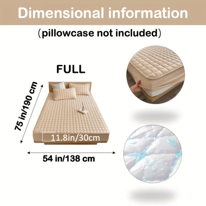 1pc Deluxe Hypoallergenic Mattress Protector - Deep Pocket, Quilted, Waterproof and Soft, for Comfortable Sleep in Bedroom or Guest Room