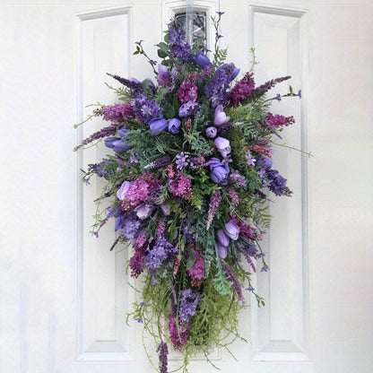 Artificial Spring Floral Wreath Decor - Flower Wreath Home Decoration