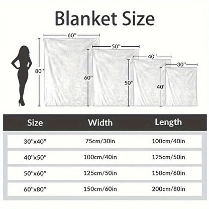 1pc Goth Black Rose Printed Flannel Blanket For Sofa Bed Office Shawl Cover Legs Picnic Camping Multi-purpose Comfortable Soft Blanket