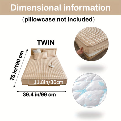 1pc Deluxe Hypoallergenic Mattress Protector - Deep Pocket, Quilted, Waterproof and Soft, for Comfortable Sleep in Bedroom or Guest Room