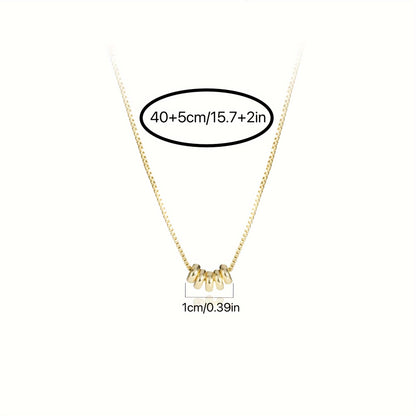 / Silvery Pendant Necklace Elegant Simple Style Plated Jewelry Trendy Female Gift