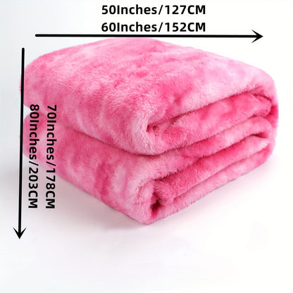 1pc Fleece Throw Blanket Cozy Soft Lightweight Throw Blankets Warm Plush Pink Purple Fall Blankets And Throws Couch Sofa Bed Blanket Bedding Boys Girls Adults