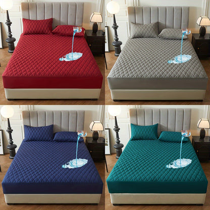 1pc Solid Color Luxurious Mattress Protector - Waterproof, Soft & Cozy Cover - Non-slip All-inclusive Guest Room Bedding - Excludes Pillowcase & Pillow Insert