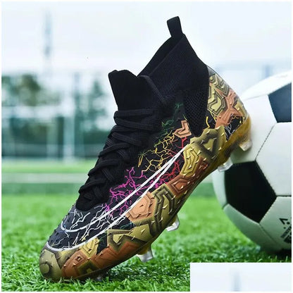 Soccer Shoes Fg/Tf Men Football Boot Turf Training Futsal Hall Outdoor Childrens Boots For Kids Sneakers 240607 Drop Delivery Accessor Dhwla