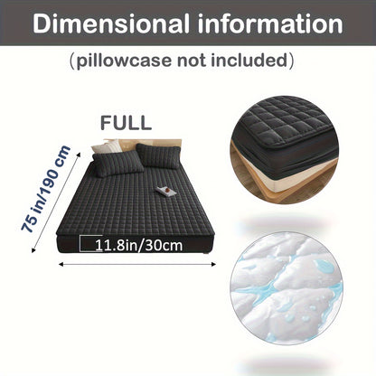 1pc Deluxe Hypoallergenic Mattress Protector - Deep Pocket, Quilted, Waterproof and Soft, for Comfortable Sleep in Bedroom or Guest Room