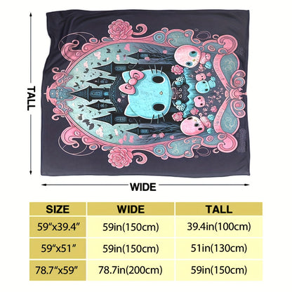 Sanrio Hello Kitty Halloween Throw Blanket - 59"x39" or 59"x51" - Soft and Comfortable for All Seasons