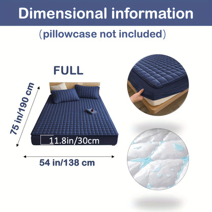 1pc Deluxe Hypoallergenic Mattress Protector - Deep Pocket, Quilted, Waterproof and Soft, for Comfortable Sleep in Bedroom or Guest Room