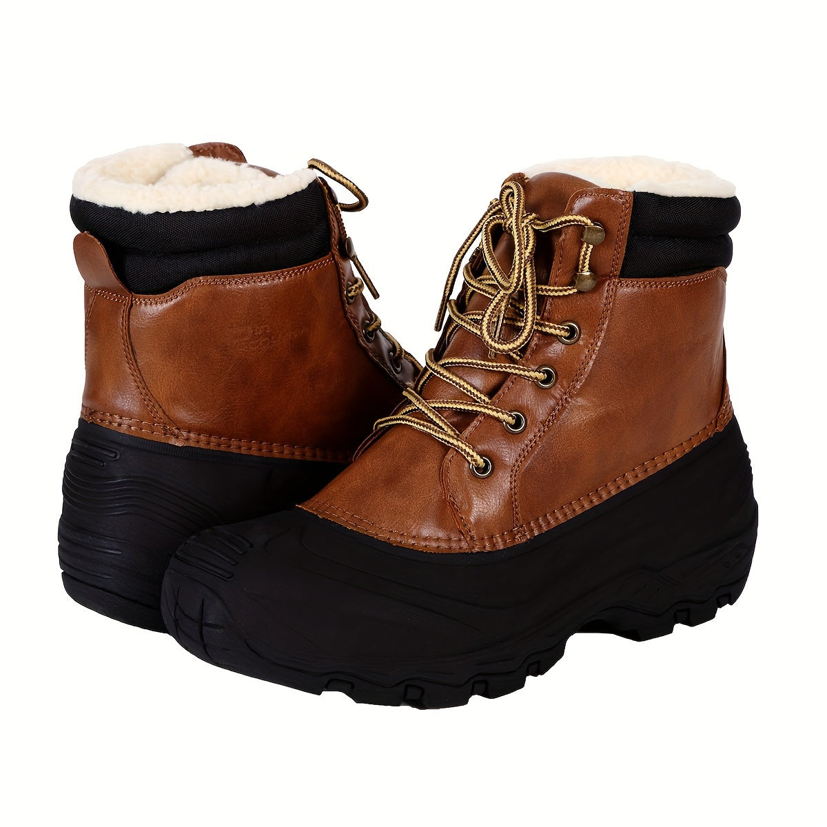Mens Insulated High Top Snow Boots - Timeless Fashion, Warmth, and Traction for Winter Outdoor Adventures, Hiking, and Trekking - Ultra-Soft, Breathable, and Slip-Resistant Winter Essential
