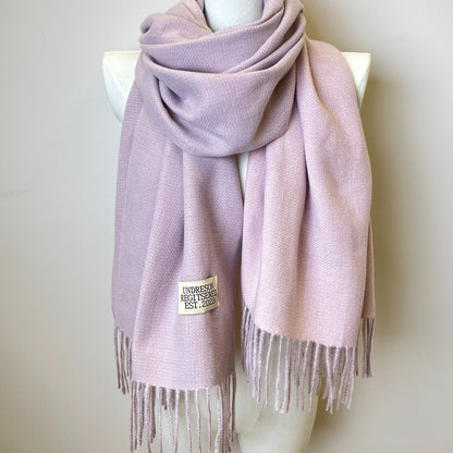 Double-Sided Two-Color Scarf - Soft, Warm, and Windproof Knitted Shawl for Unisex - Autumn Winter Coldproof Neck Guard with Tassel
