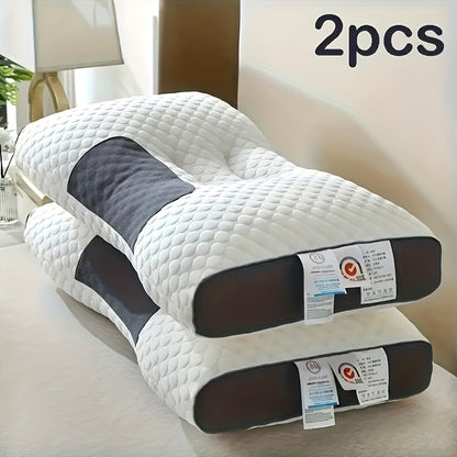 1pc/2pcs, Memory Foam Neck Pillow, Antibacterial Cotton, Ergonomic Contour Design, Removable Cover, Ideal for Holiday Gifts, Polyester (Polyester Fiber) Material, No Battery, No Embellishments