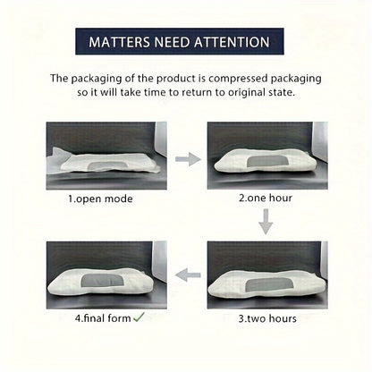 1pc/2pcs, Memory Foam Neck Pillow, Antibacterial Cotton, Ergonomic Contour Design, Removable Cover, Ideal for Holiday Gifts, Polyester (Polyester Fiber) Material, No Battery, No Embellishments